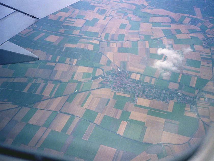 Flight to Bangalore. Germany. near Frankfurt. .