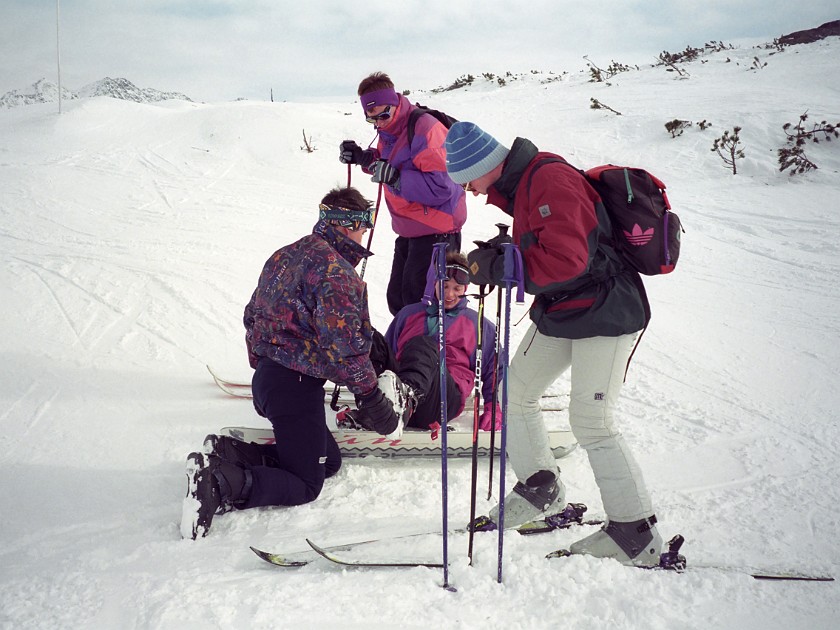 Alexander's First Snow Board Experience. . Sankt Anton. .