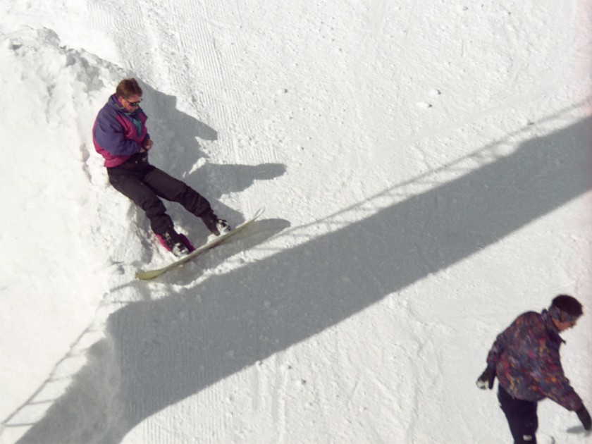 Alexander's First Snow Board Experience. . Sankt Anton. .