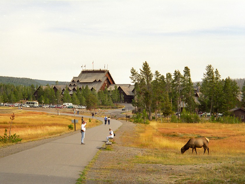 Yellow Stone National Park. Old Faithful Inn at the Upper Geyser Basin. Yellow Stone National Park. .