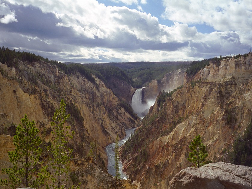 Yellow Stone National Park. Artist Point, View to Lower Falls. Yellow Stone National Park. .