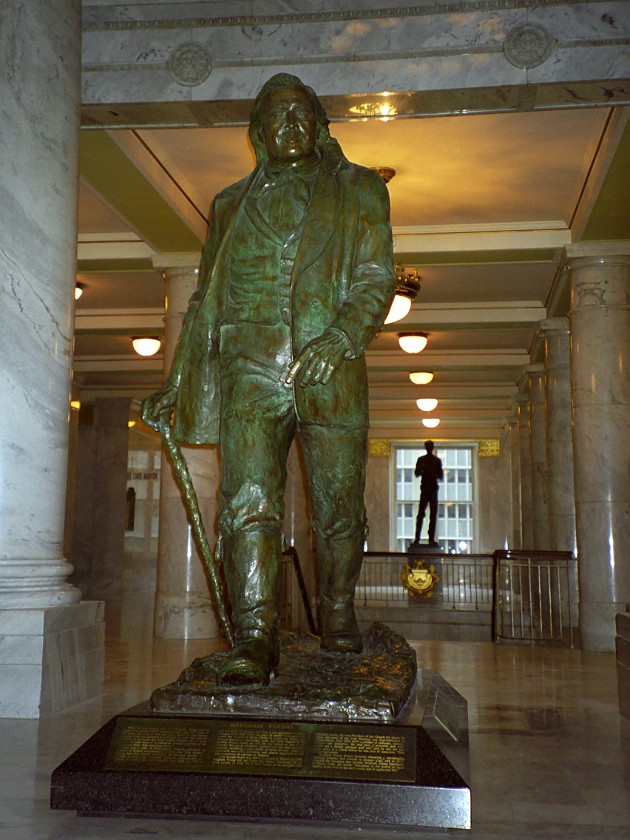 Salt Lake City. Bingham Young Statue, Inside the Capitol. Salt Lake City. .
