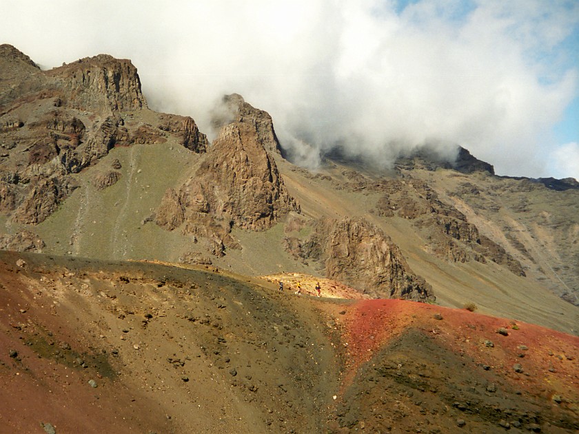 Haleakala National Park. Hiking Inside the Crater. Haleakala National Park. .
