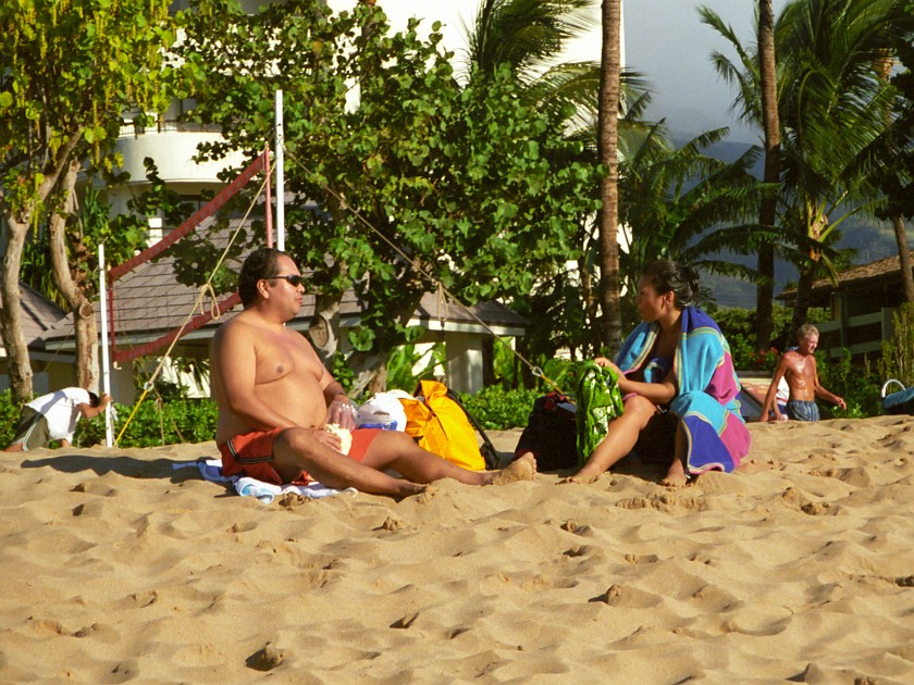 Ka'anapali Beach. Locals. Lahaina. .