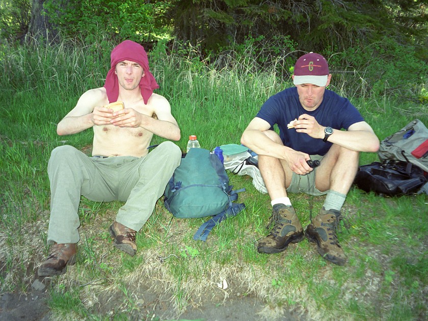 A Day of Hiking in the Park. Lunch. Isle Royale National Park. .