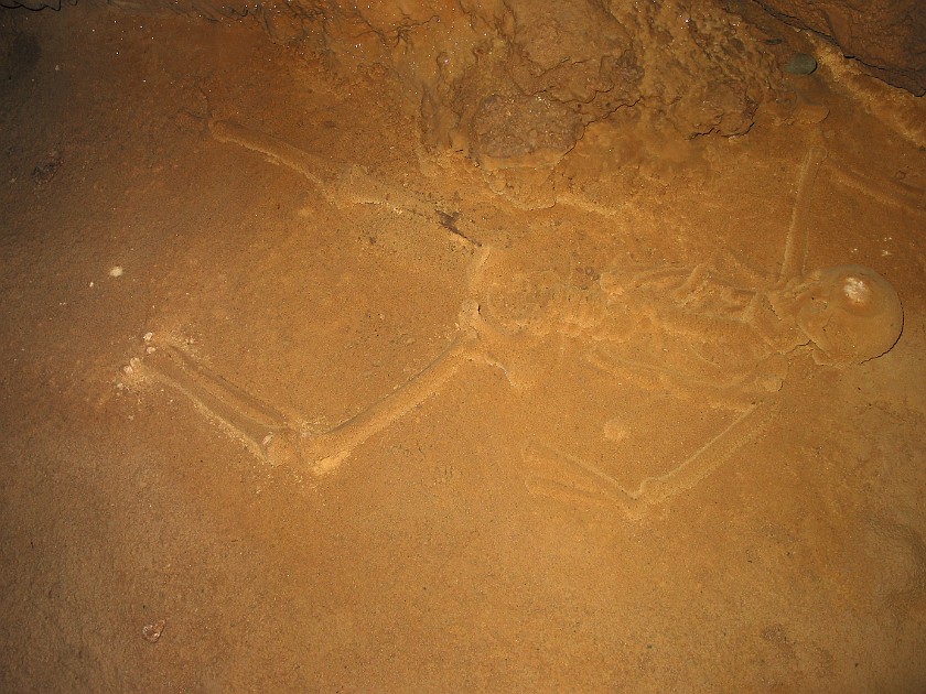 Actun Tunichil Muknal Cave Tour. Skeleton. near San Ignacio. .