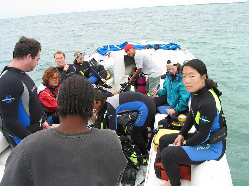Diving East of Caye Caulker. Boat. Caye Caulker. .