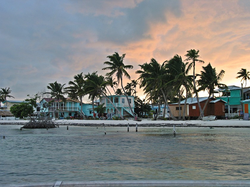 Back from Diving on Caye Caulker. Sunset. Caye Caulker. .