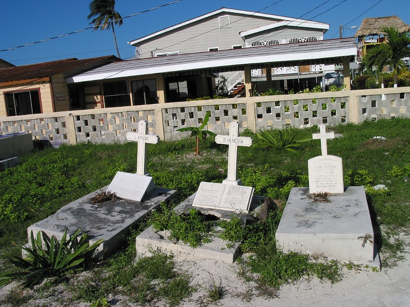 Caye Caulker. Cemetary. Caye Caulker. .