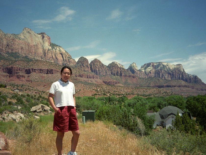 On I-15 from Las Vegas to the Zion National Park. Mountain Range. near Las Vegas. .