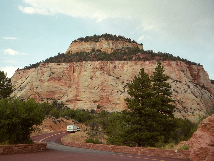 From Zion to Bryce Canyon National Park. Montain. near Zion National Park. .