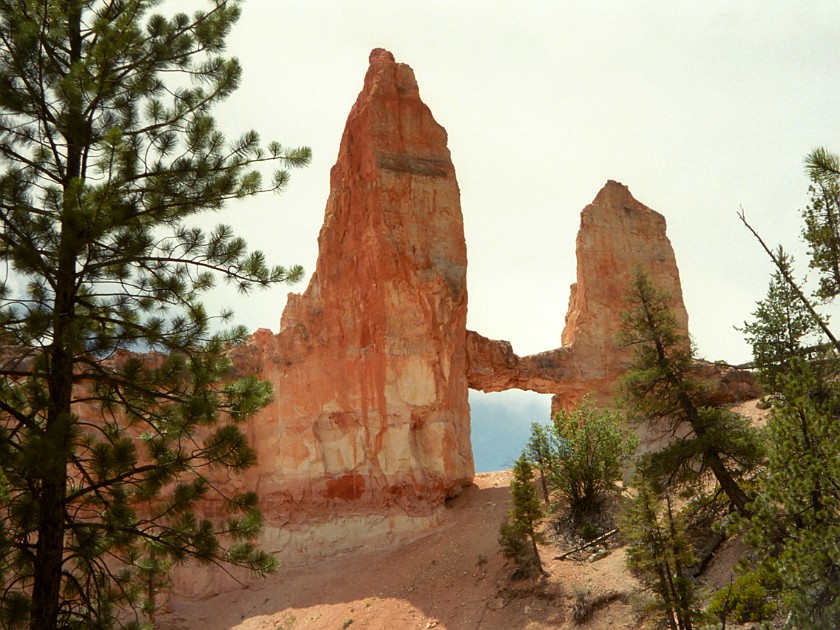 Bryce Canyon National Park. Hoodoos with Natural Bridge. Bryce Canyon National Park. .
