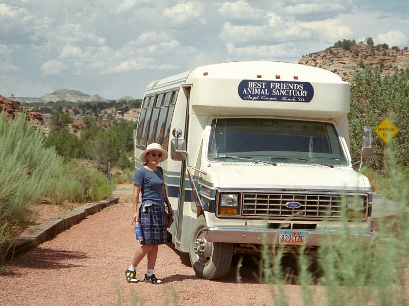 Best Friends Animal Sanctuary. Bus. near Kanab. .