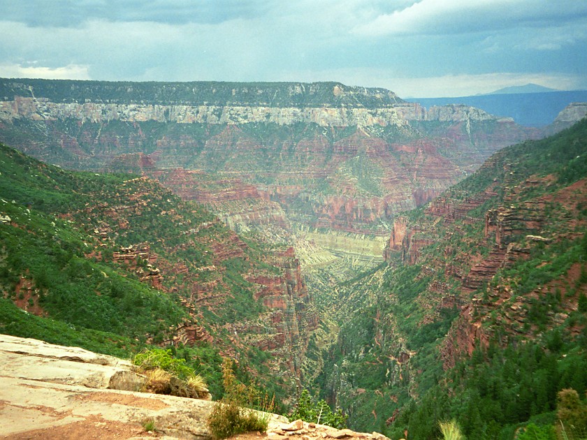 North Rim of the Grand Canyon. Mule Tour Into the Canyon. Grand Canyon National Park. .