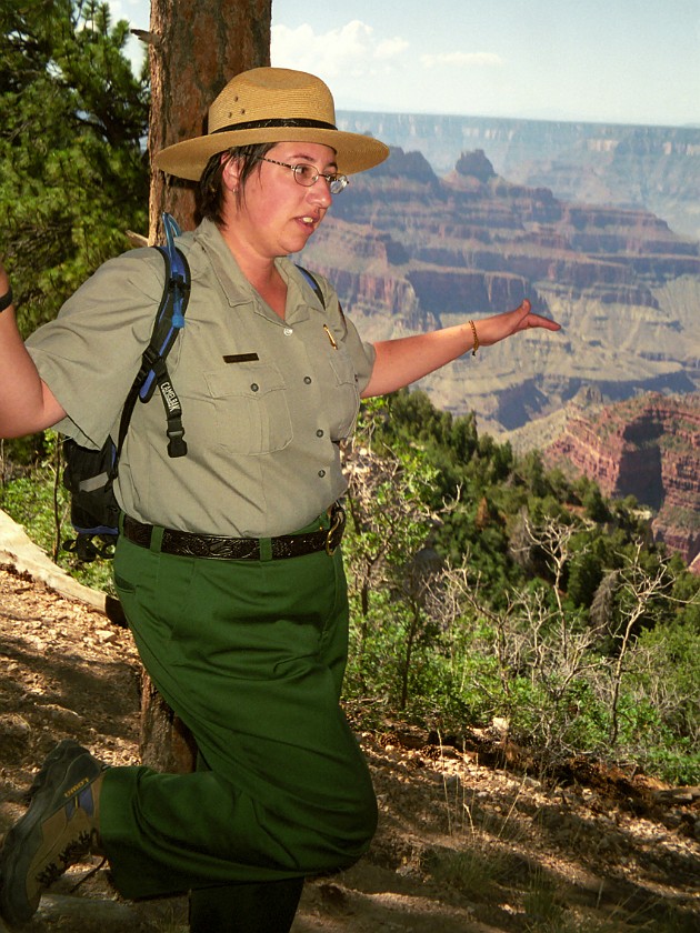 North Rim of the Grand Canyon. Ranger. Grand Canyon National Park. .