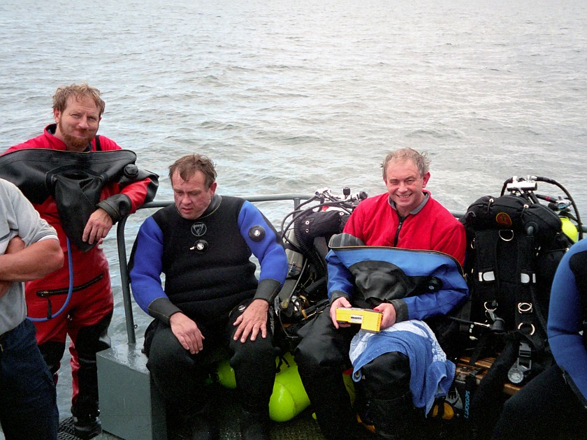 Diving Preparations. On the Boat. Picton. .