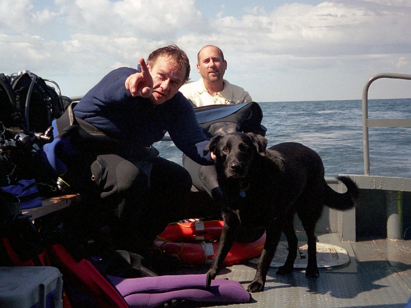 Diving Preparations. On the Boat. Picton. .