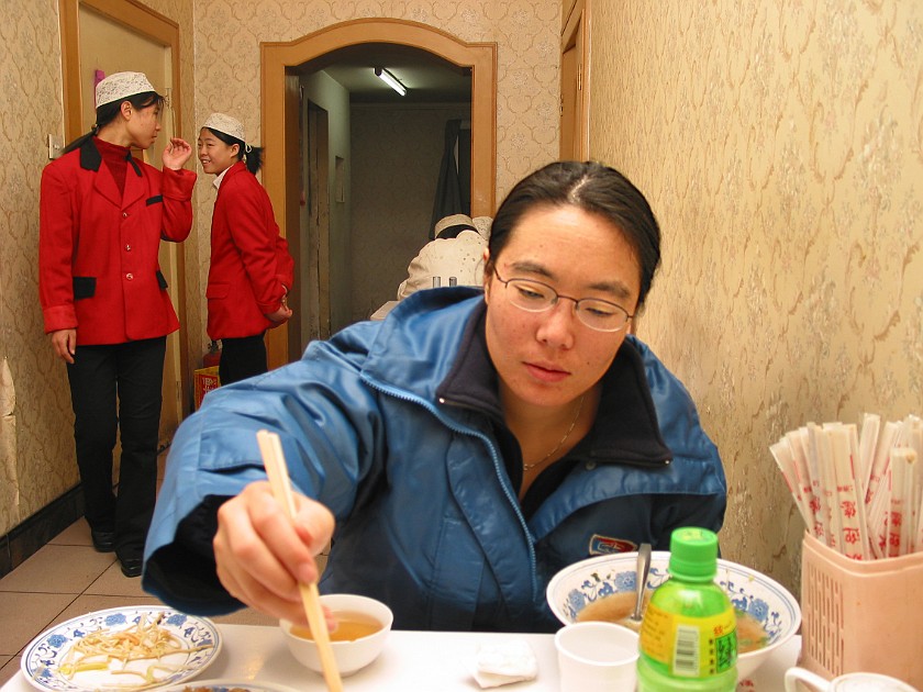 Walking Through Beijing. Xinjiang Restaurant at Andingmennei Dajie. Beijing. .