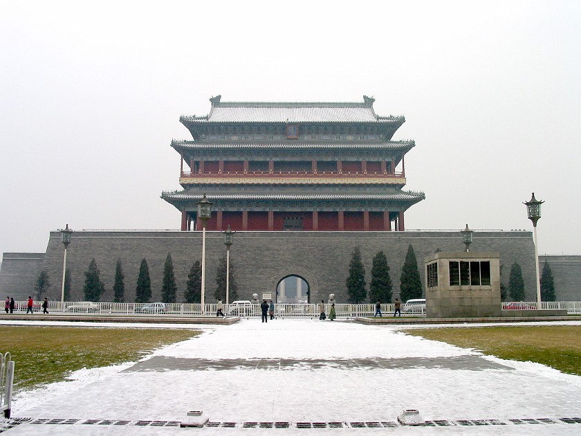 Buildings Around the Tian'anmen Square. Qianmen (Frontgate). Beijing. .
