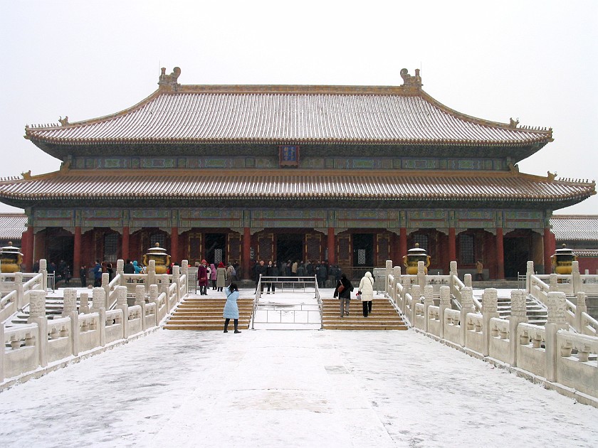 The Forbidden City. Qianqinggong (Palace of Heavenly Purity). Beijing. .