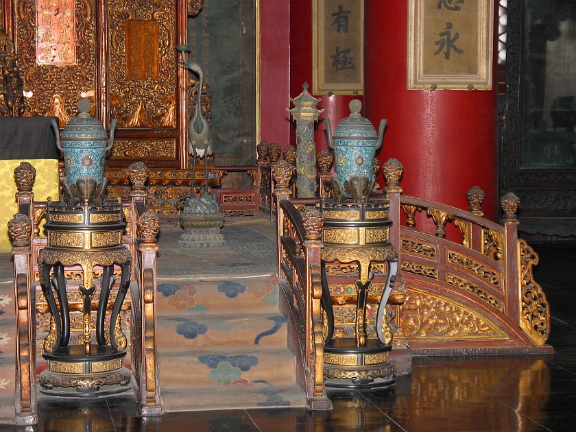 The Forbidden City. Qianqinggong (Palace of Heavenly Purity). Beijing. .