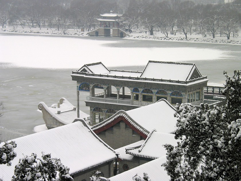 Yiheyuan (Summer Palace). Qingyanfang (Marble Boat). Beijing. .
