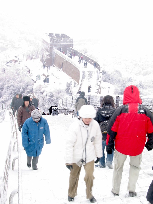 The Great Wall at Badaling. On Top of the Wall. Beijing. .