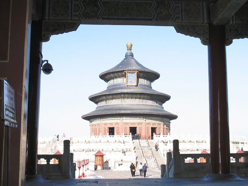 Tiantan Gongyuan (Temple of Heaven Park). Qi'niandian (Hall of Prayer for a Good Harvest). Beijing. .
