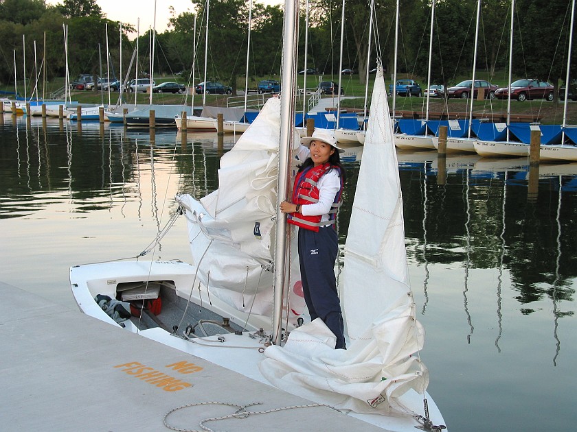 Kent Lake. Sail Boat. Kensington Metropolitan Park. .