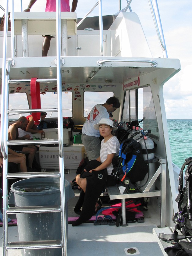 Stuart Cove's Dive Center. On the Boat. South Ocean. .