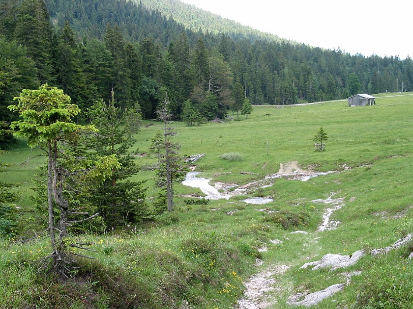 Hiking Near the Isar Valley. Rißsattel. near München. .