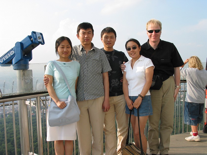 Visit to Jun's Cousins in Stuttgart. Jun's Cousins on the TV Tower. Stuttgart. .
