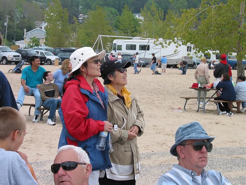 Grand Haven Kite Festival. Watching a Kite Performance. Grand Haven. .