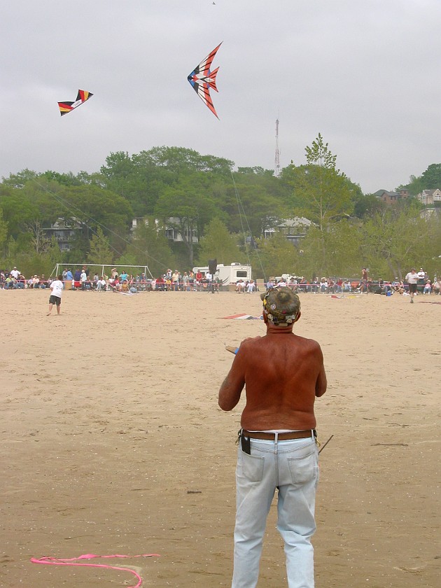 Grand Haven Kite Festival. Watching a Kite Performance. Grand Haven. .