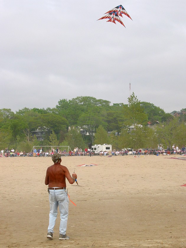 Grand Haven Kite Festival. Watching a Kite Performance. Grand Haven. .
