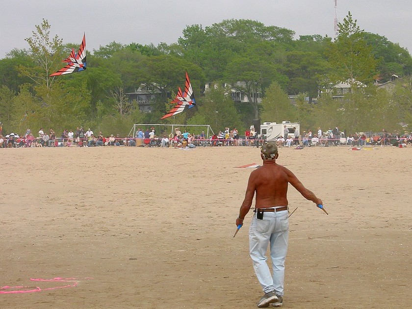 Grand Haven Kite Festival. Watching a Kite Performance. Grand Haven. .