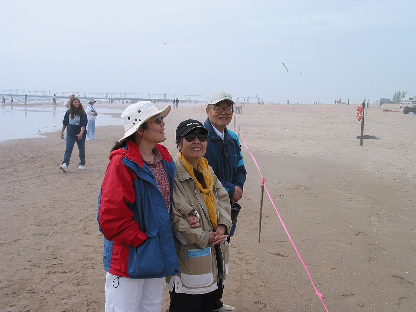 Grand Haven Kite Festival. Watching a Kite Performance. Grand Haven. .