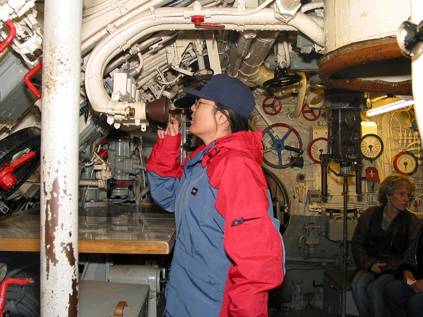 Naval Memorial and U-Boat in Laboe. Inside the U-Boat. Laboe. .