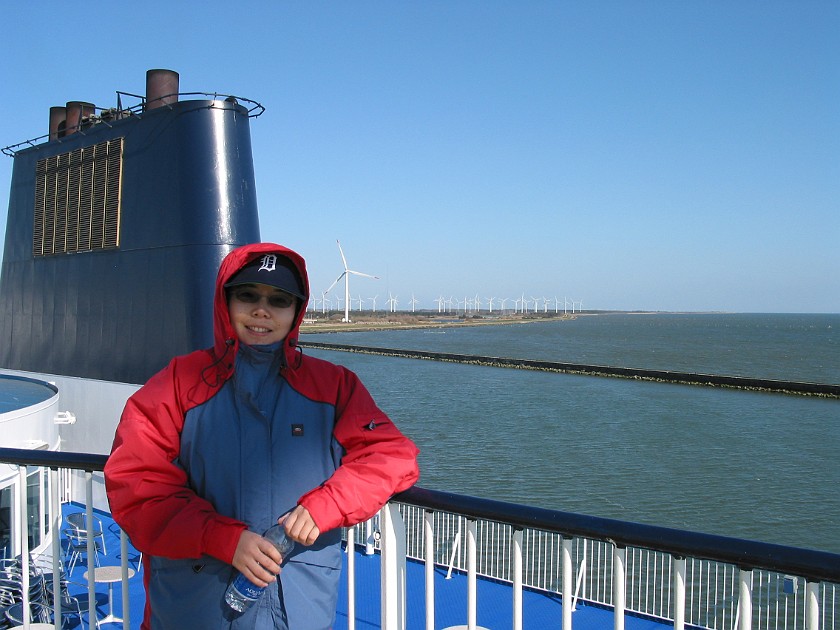 Ferry from Puttgarden to Rodby in Denmark. Ferry. Baltic Sea. .