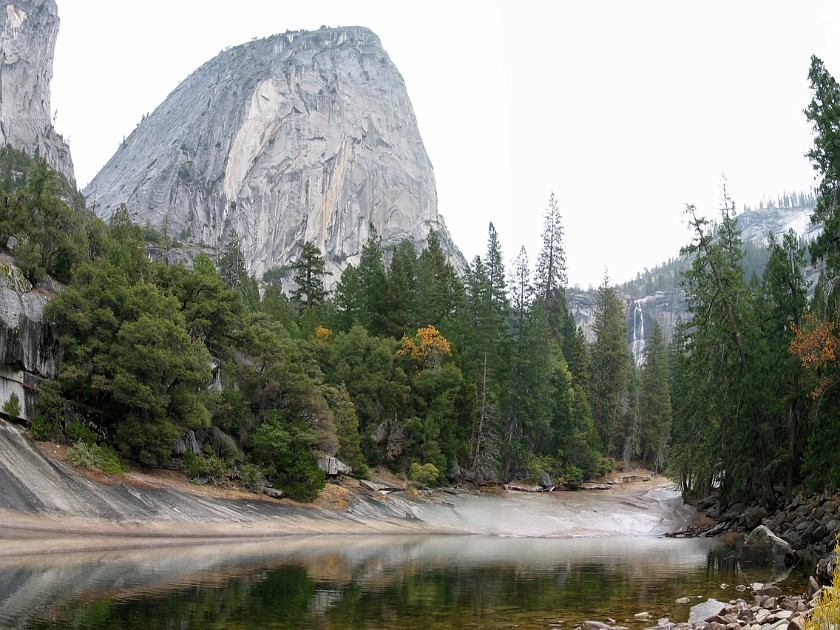 Yosemite National Park. Liberty Cap and Emerald Pool. Yosemite National Park. .