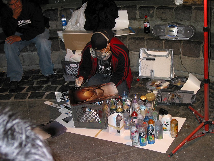 San Francisco. Artist at Fisherman's Wharf. San Francisco. .