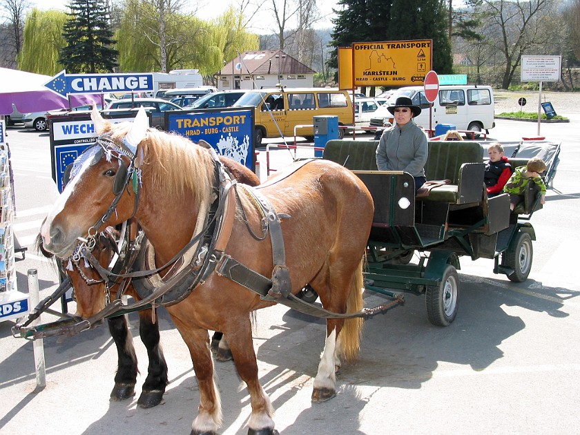 Karlštejn Hrad (Karlstejn Castle). Carriage. Karlštejn. .