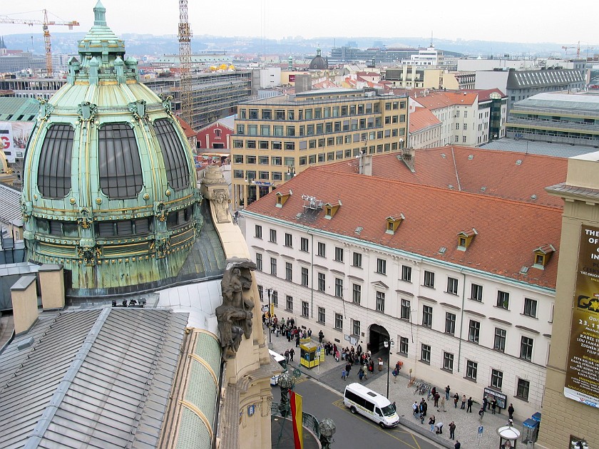 Staré Mesto (Old Town). View from Prasna Brana (Powder Gate). Prague. .