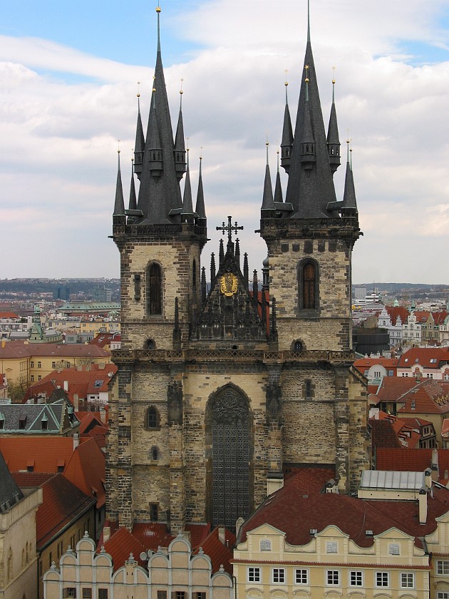 Staré Mesto (Old Town). Kostel Panny Marie Pred Týnem (Chruch of our Lady before Týn). Prague. .