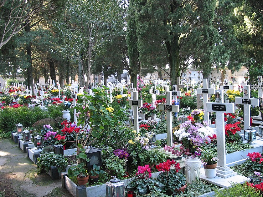 Capri. Cemetery at Anacapri. Capri. .