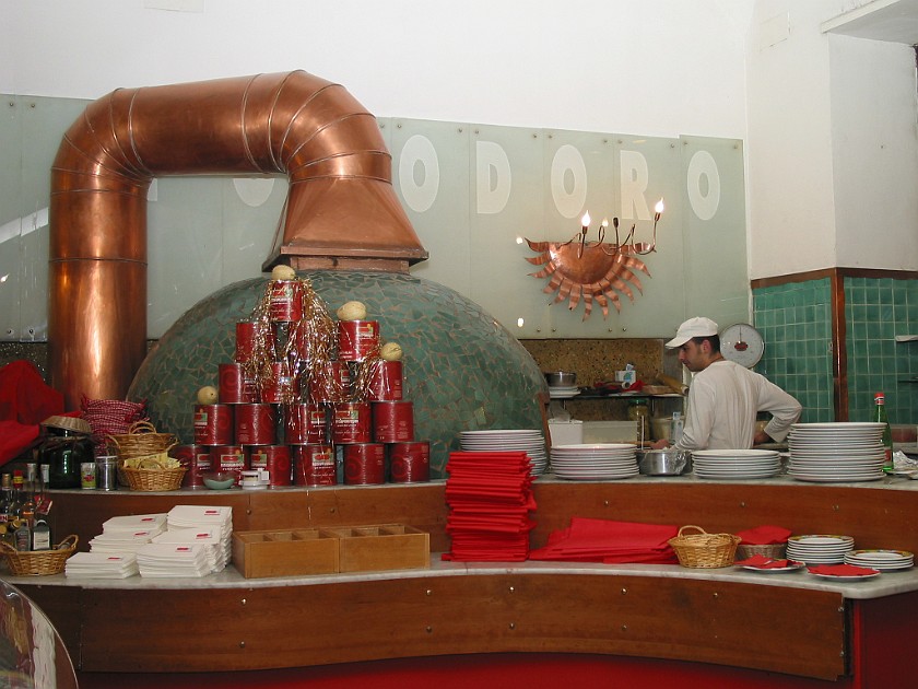 Spaccanapoli. Restaurant at Piazza Dante. Naples. .