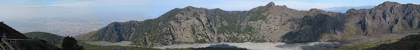 Mount Vesuvius. Outer Crater and Lava Flows. near Naples. .