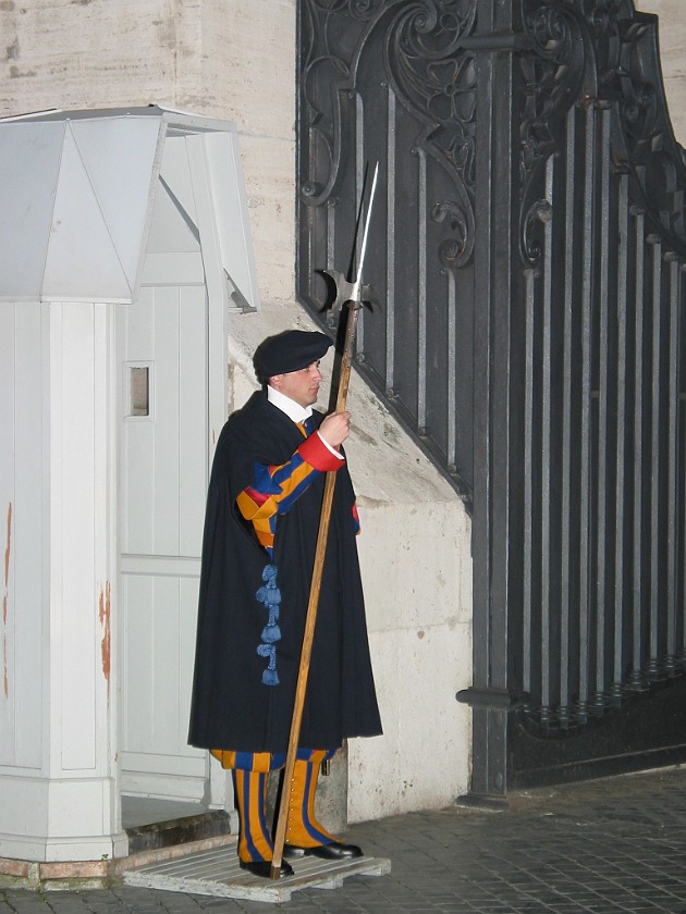 St. Peter's Basilica. Swiss Guard. Vatican City. .