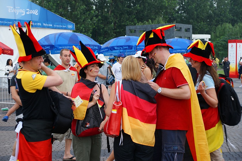 Rowing Finals. German fans. Beijing. .