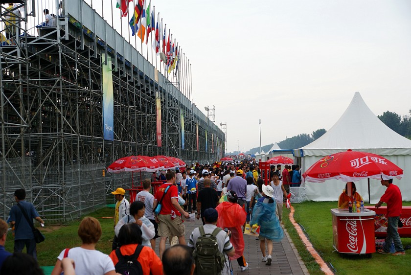 Rowing Finals. Way to the stands. Beijing. .